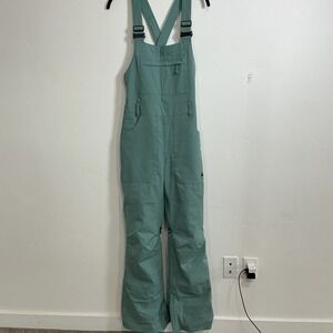 Burton Avalon Waterproof Snowboard Bib Pants Teal Green Women's Size Small